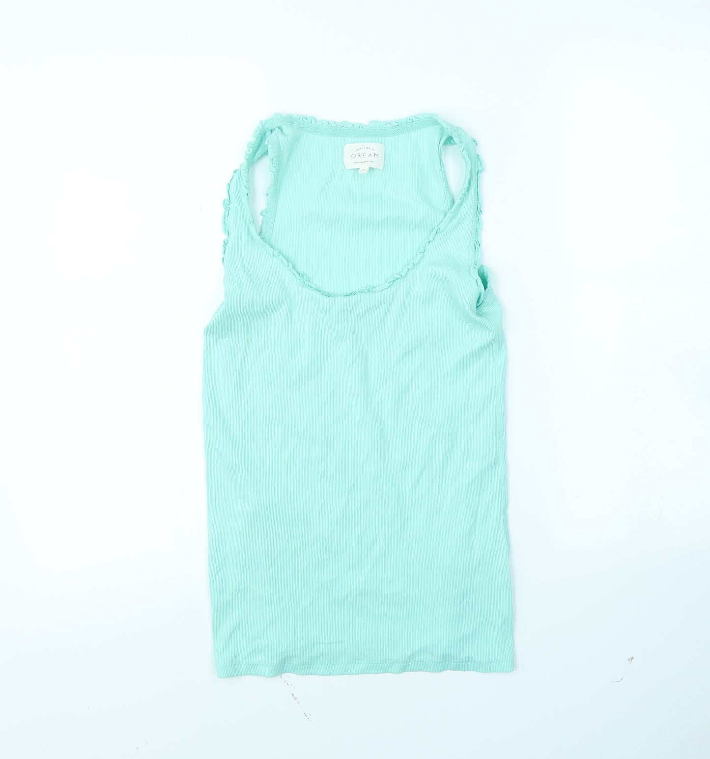 MAKE TIME TO DREAM Womens Green   Basic T-Shirt Size 8