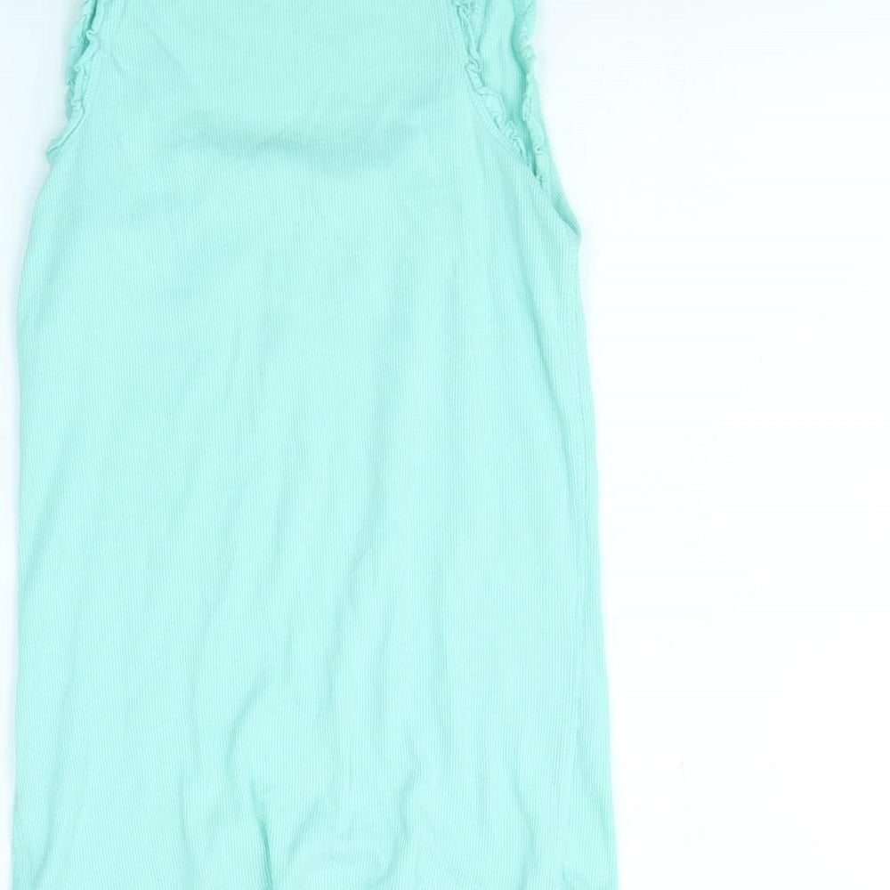 MAKE TIME TO DREAM Womens Green   Basic T-Shirt Size 8