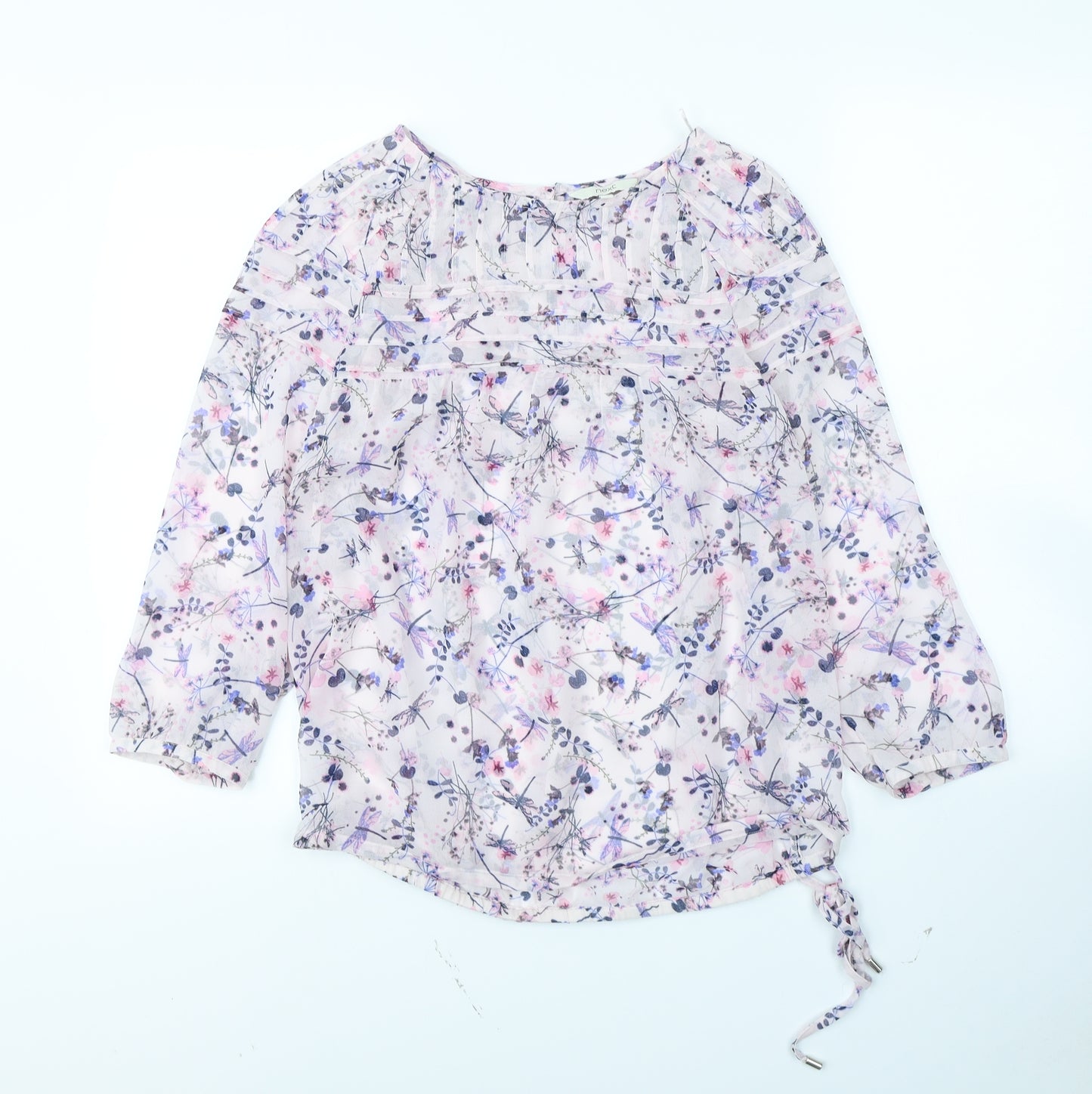 NEXT Womens Pink Floral  Basic Blouse Size 8