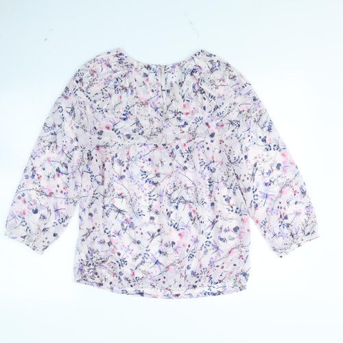 NEXT Womens Pink Floral  Basic Blouse Size 8