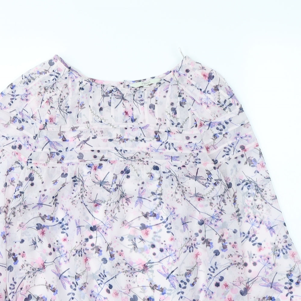 NEXT Womens Pink Floral  Basic Blouse Size 8