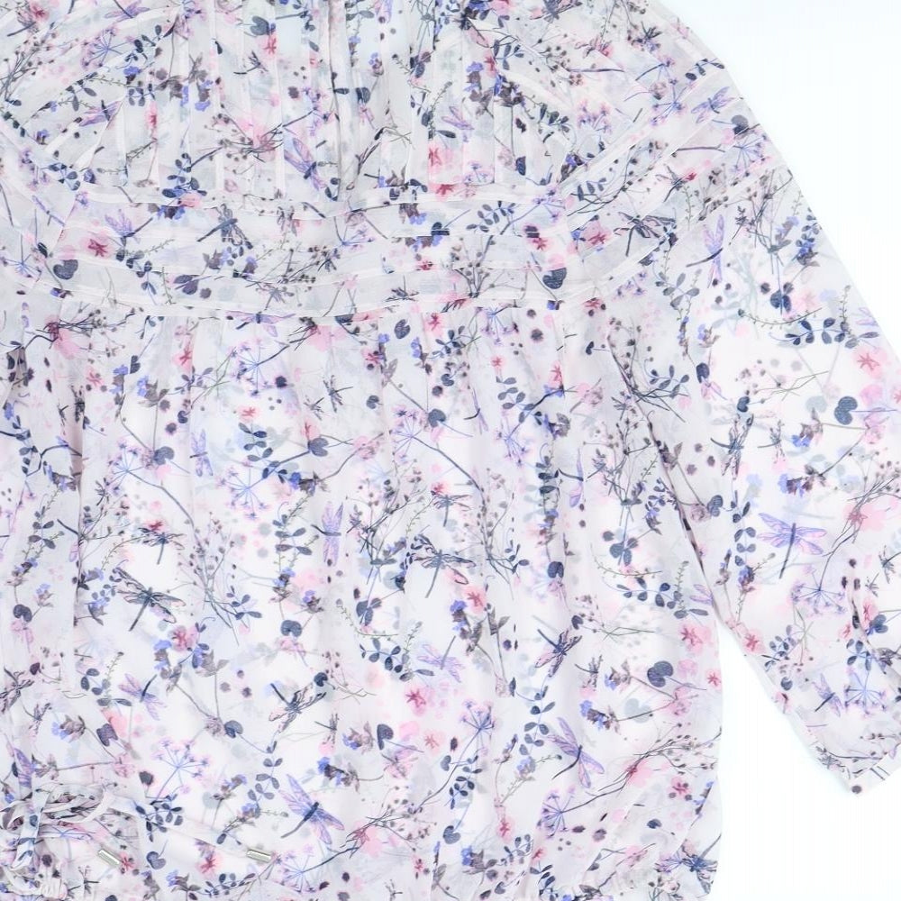 NEXT Womens Pink Floral  Basic Blouse Size 8