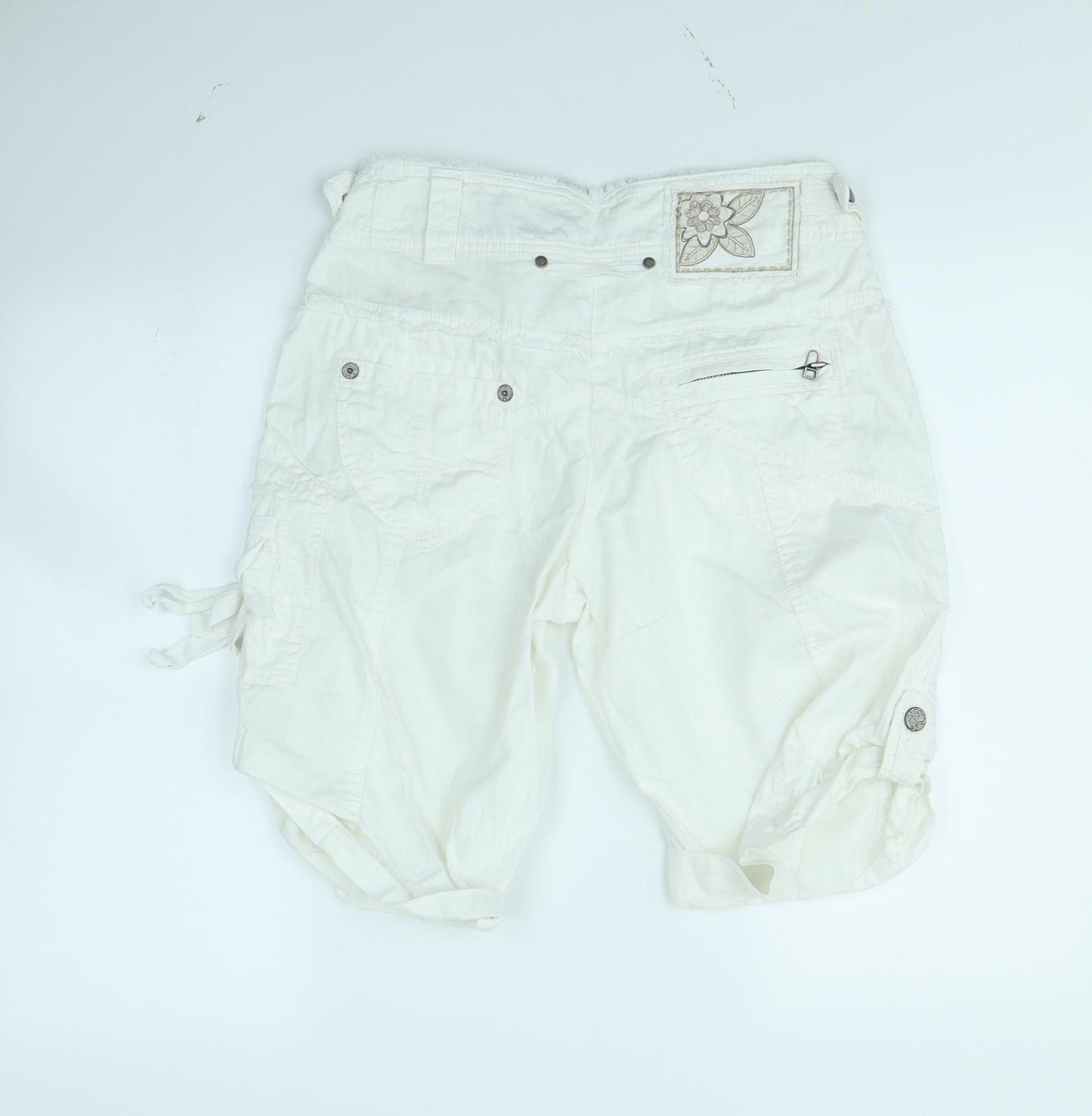 NEXT Womens White   Biker Shorts Size 12