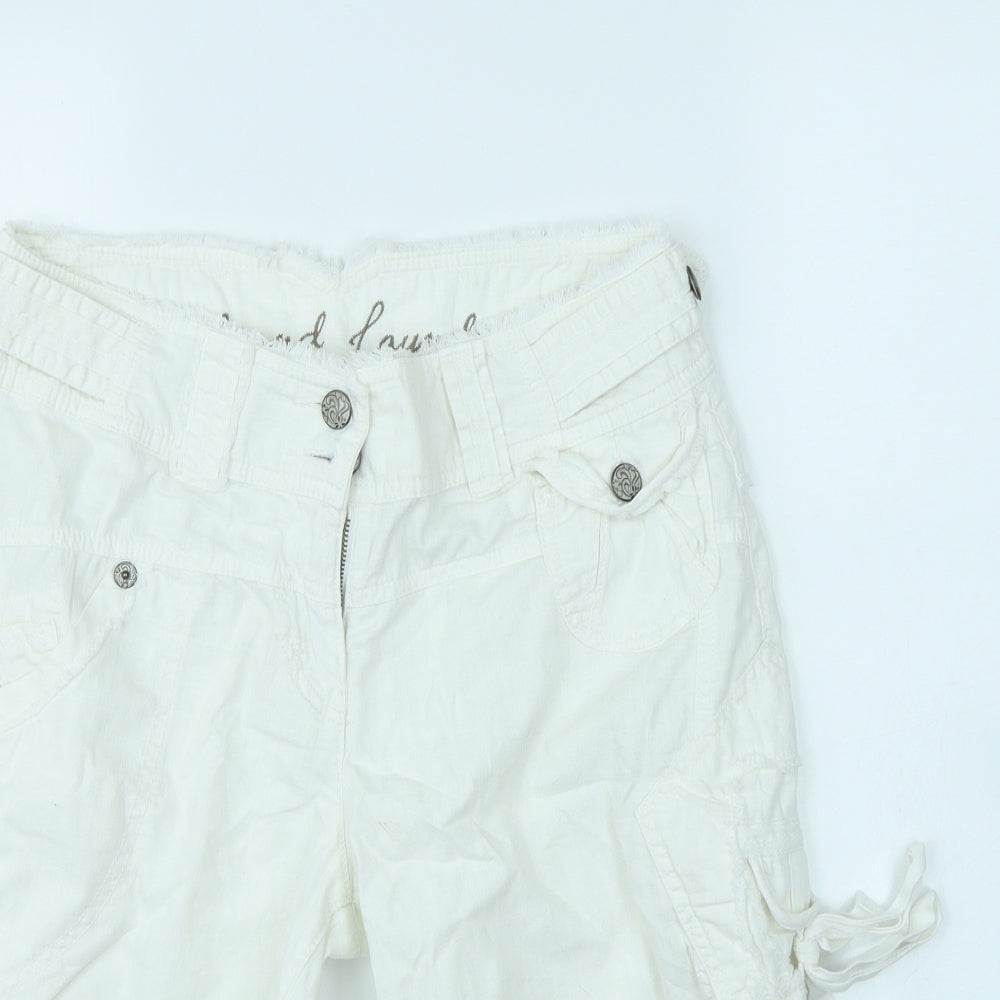 NEXT Womens White   Biker Shorts Size 12