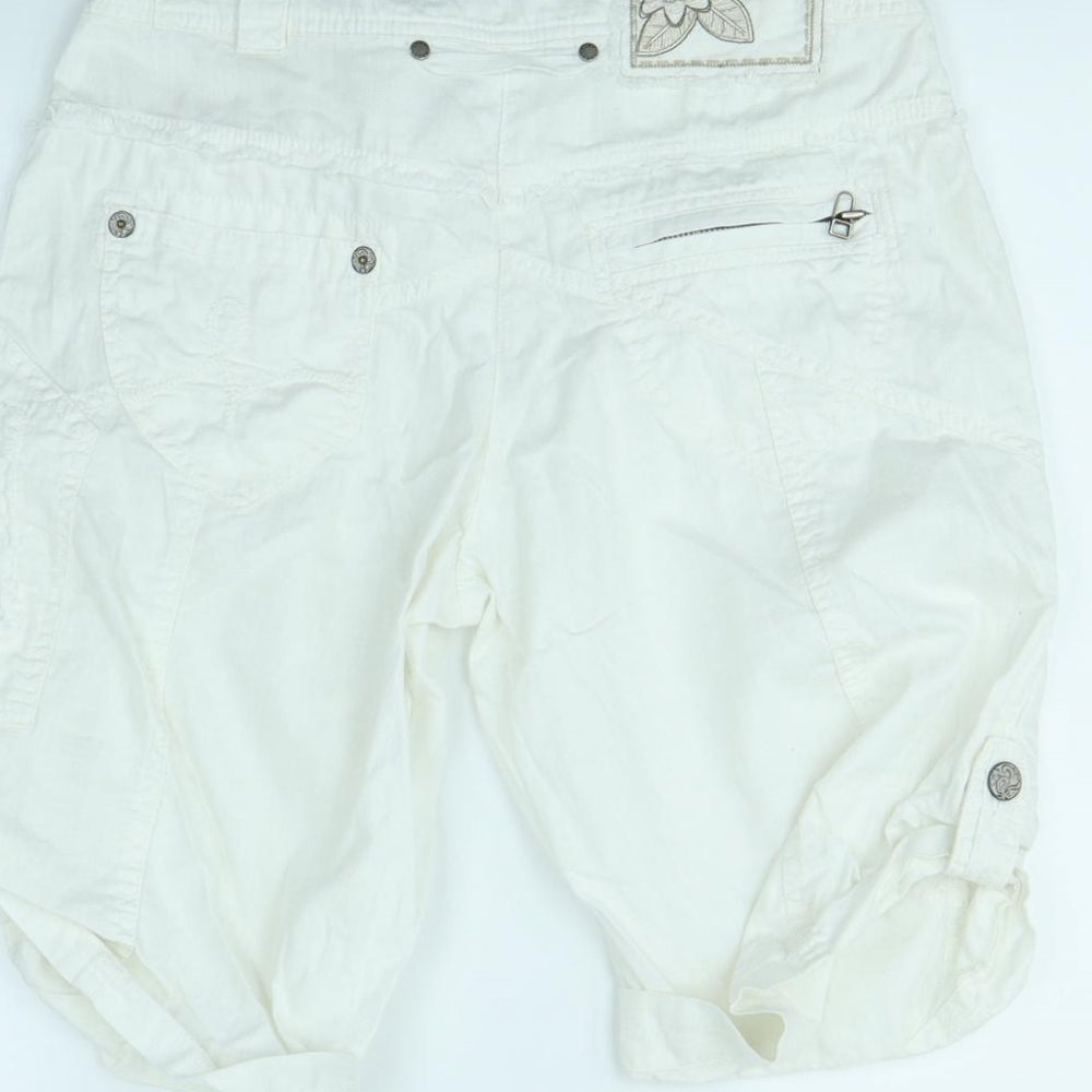 NEXT Womens White   Biker Shorts Size 12