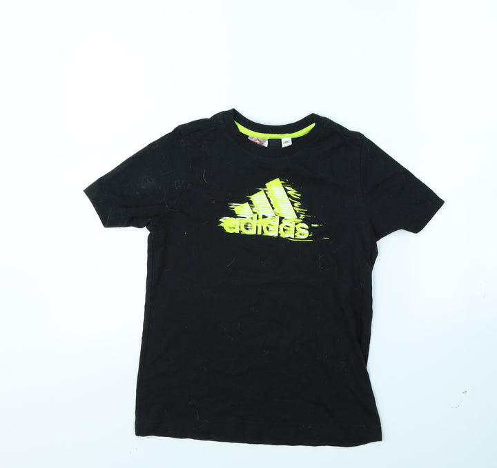 adidas Boys Black Basic T-Shirt Size 9 Years