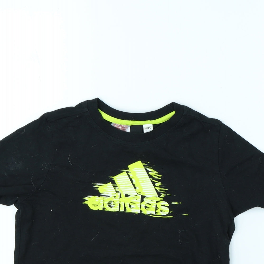 adidas Boys Black   Basic T-Shirt Size 9 Years