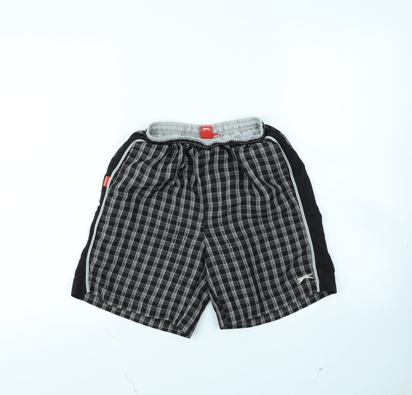 Slazenger Boys Black Check  Bermuda Shorts Size 11 Years - Swim Short
