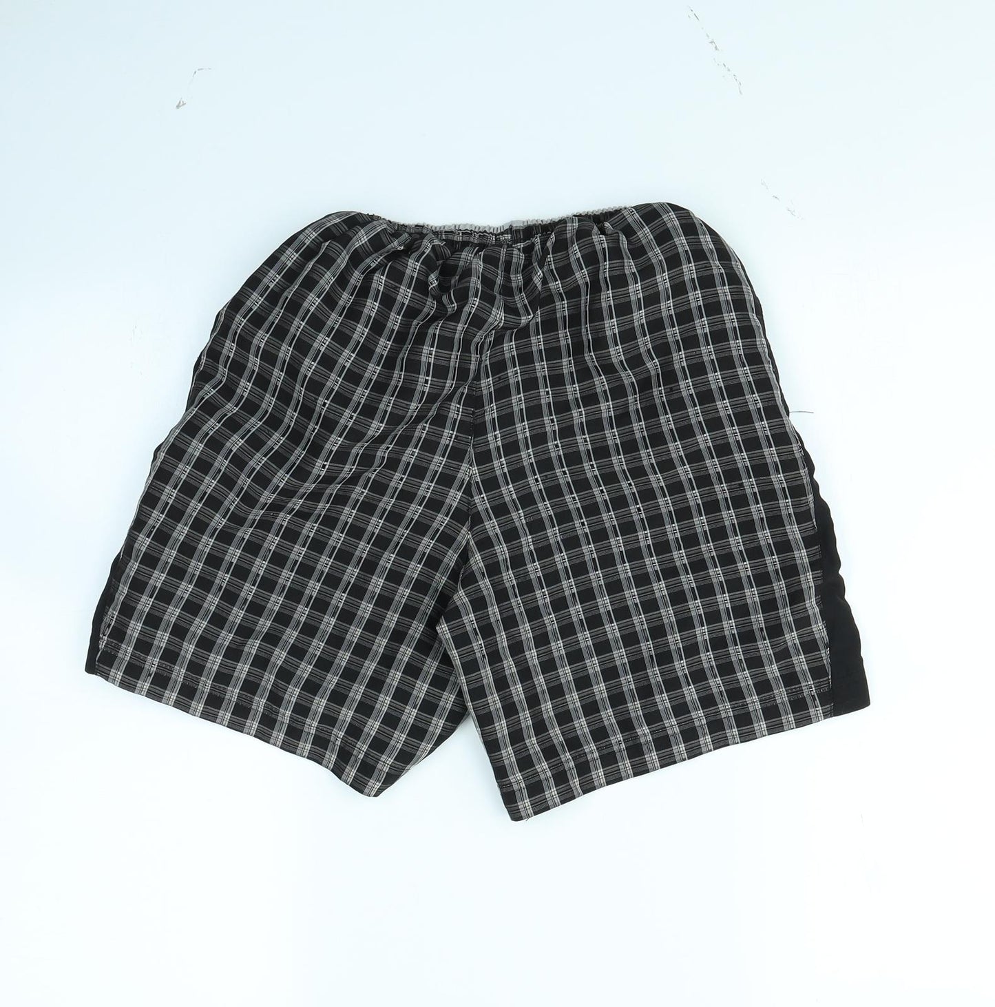 Slazenger Boys Black Check  Bermuda Shorts Size 11 Years - Swim Short