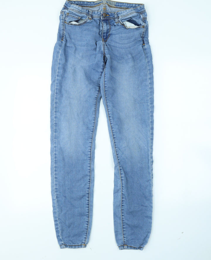 Denim & Co. Womens Blue Straight Jeans Size 12 L29 in