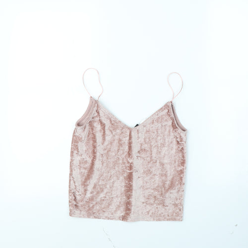 Divided Womens Pink   Cropped T-Shirt Size XS