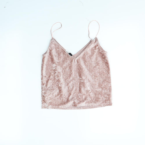 Divided Womens Pink   Cropped T-Shirt Size XS