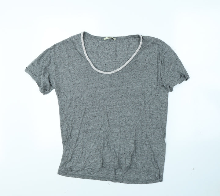 Oasis Womens Grey Basic T-Shirt Size L