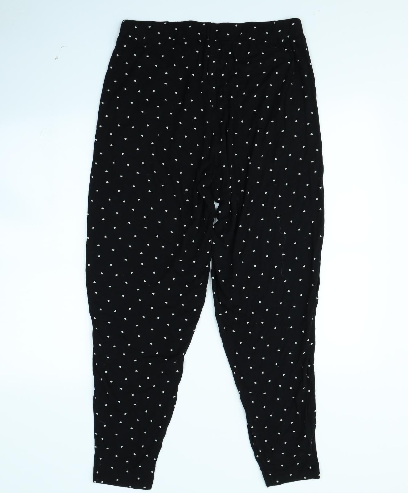 NEXT Womens Black Polka Dot  Trousers  Size 14 L30 in