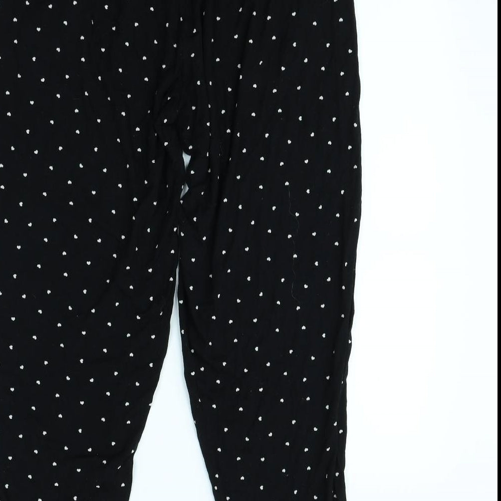 NEXT Womens Black Polka Dot  Trousers  Size 14 L30 in