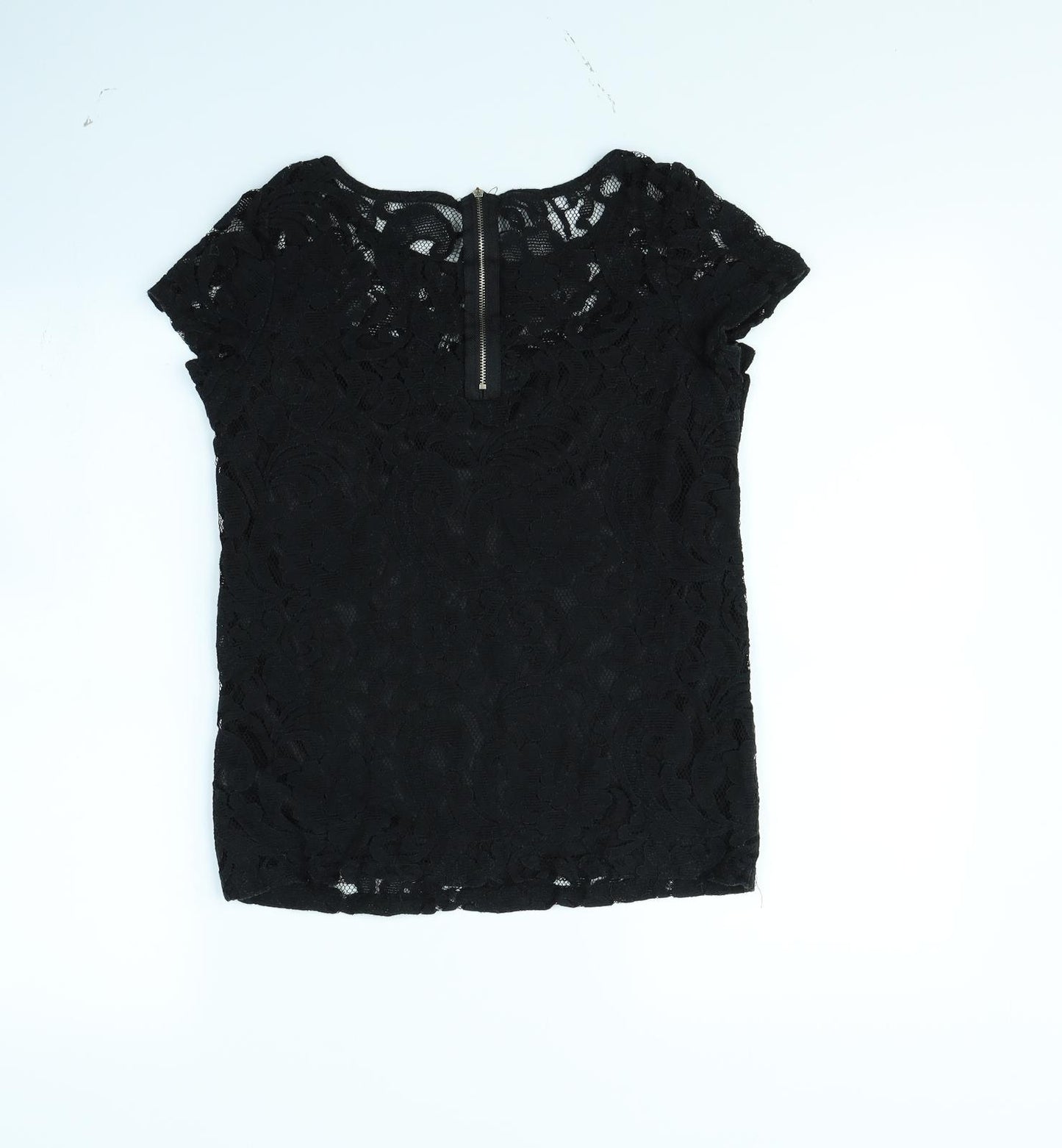 Preworn Womens Black   Basic Blouse Size 10