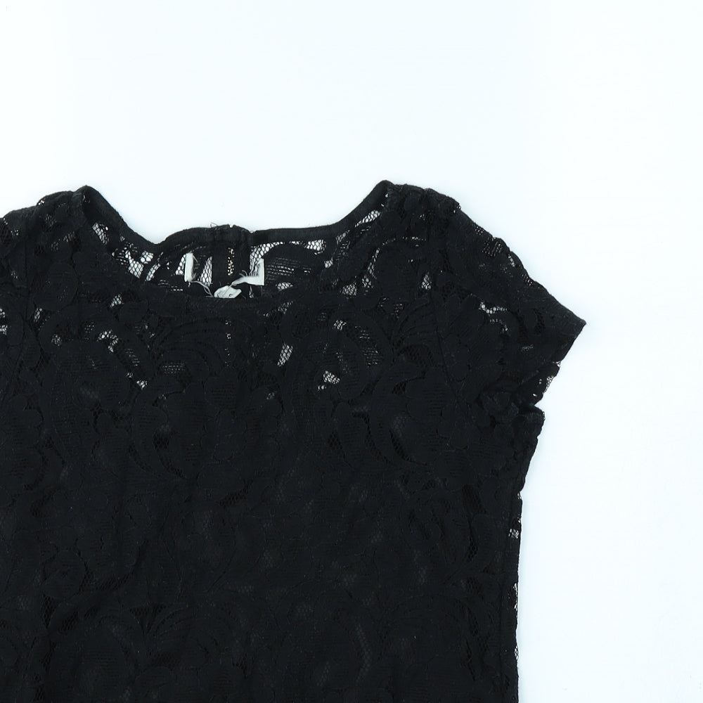 Preworn Womens Black   Basic Blouse Size 10