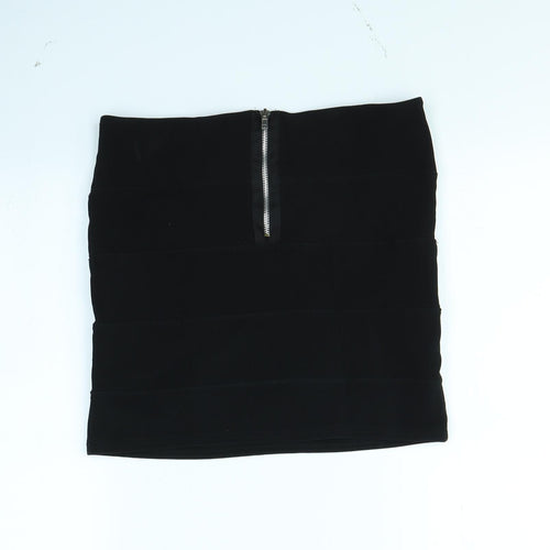 Preworn Womens Black   Mini Skirt Size 14