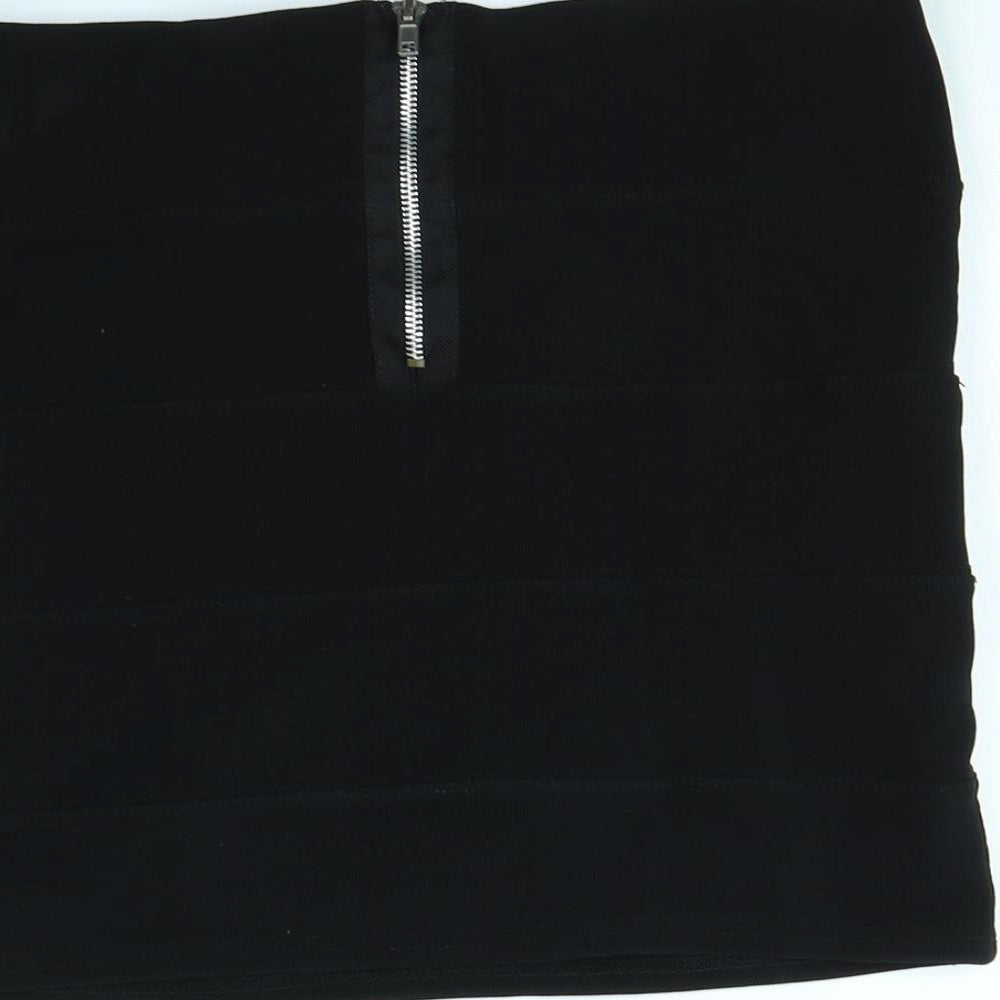 Preworn Womens Black   Mini Skirt Size 14