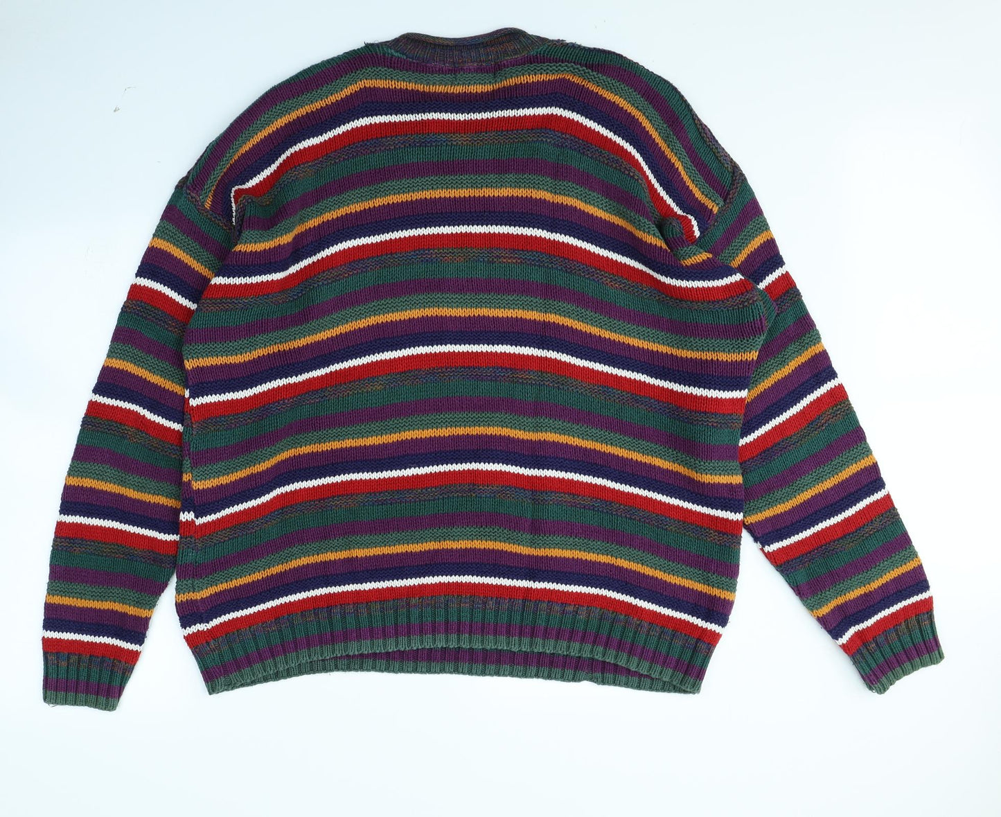 Cambridge Mens Multicoloured Striped  Pullover Jumper Size XL
