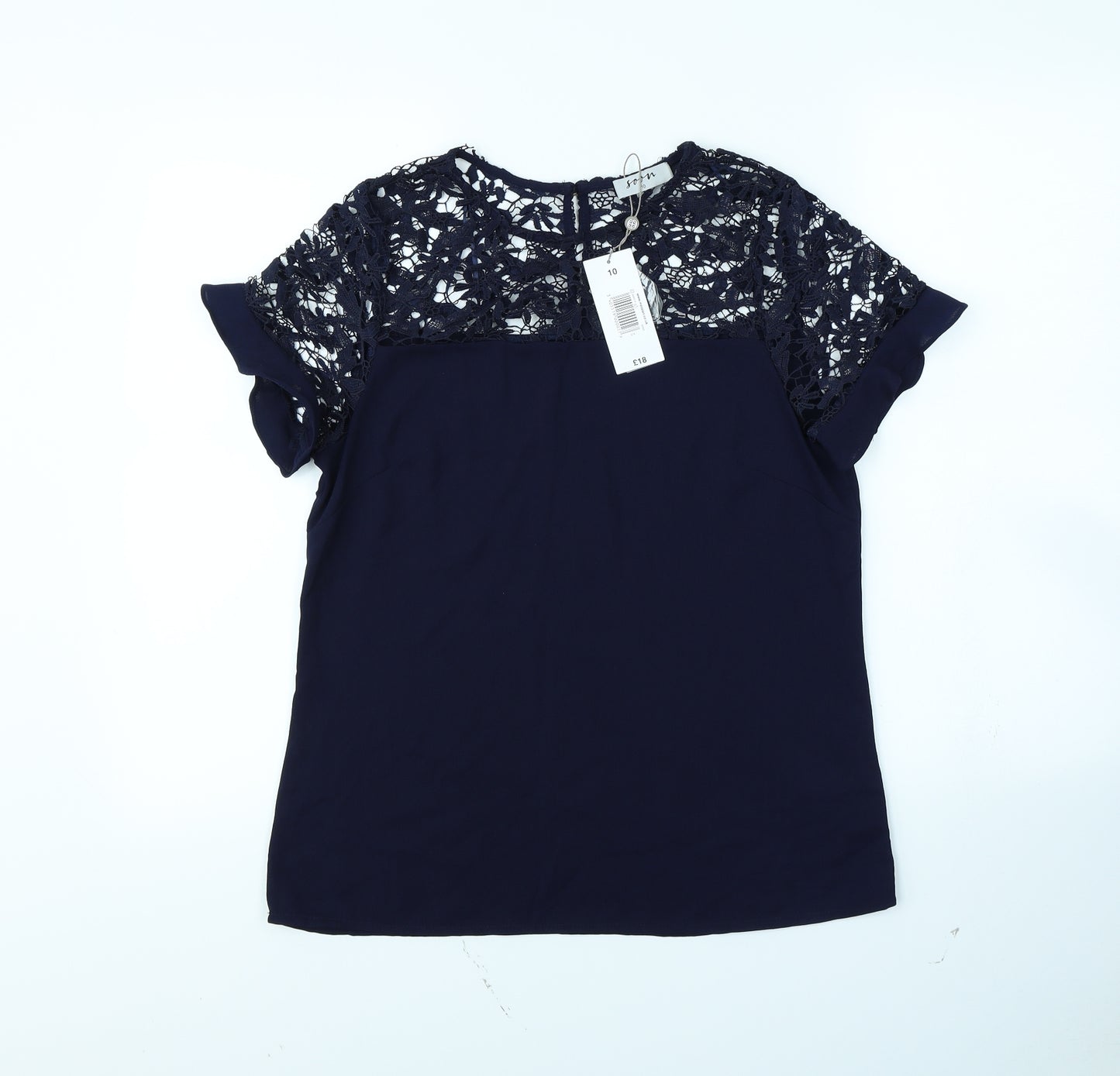 Soon Womens Blue   Basic Blouse Size 10