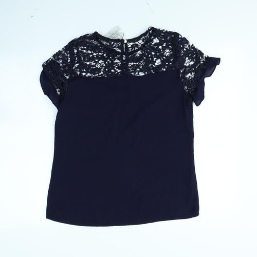 Soon Womens Blue   Basic Blouse Size 10