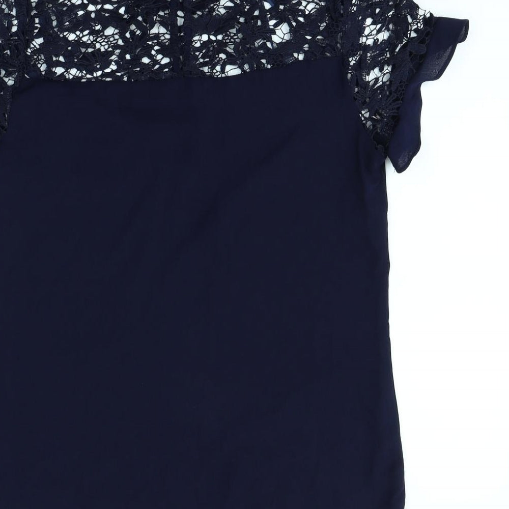 Soon Womens Blue   Basic Blouse Size 10