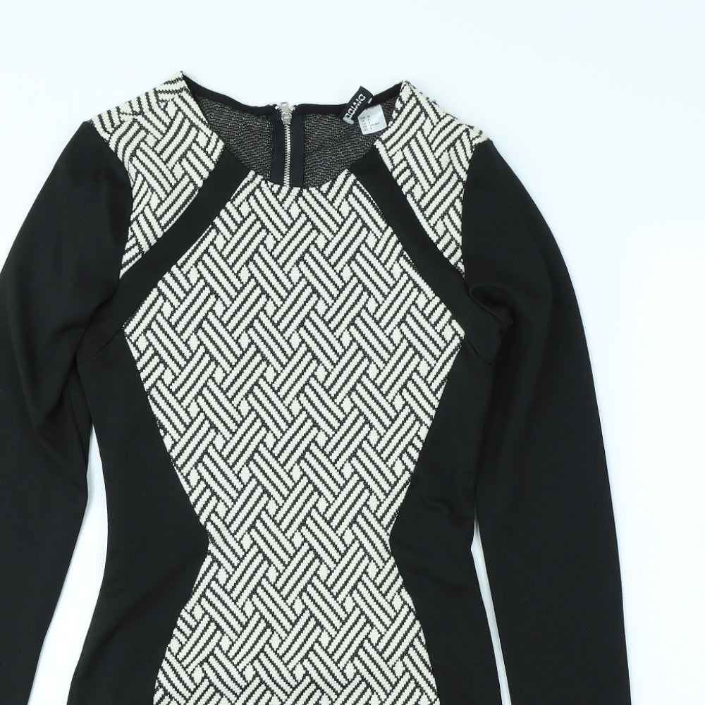 H&M Womens Black   Pencil Dress  Size 12