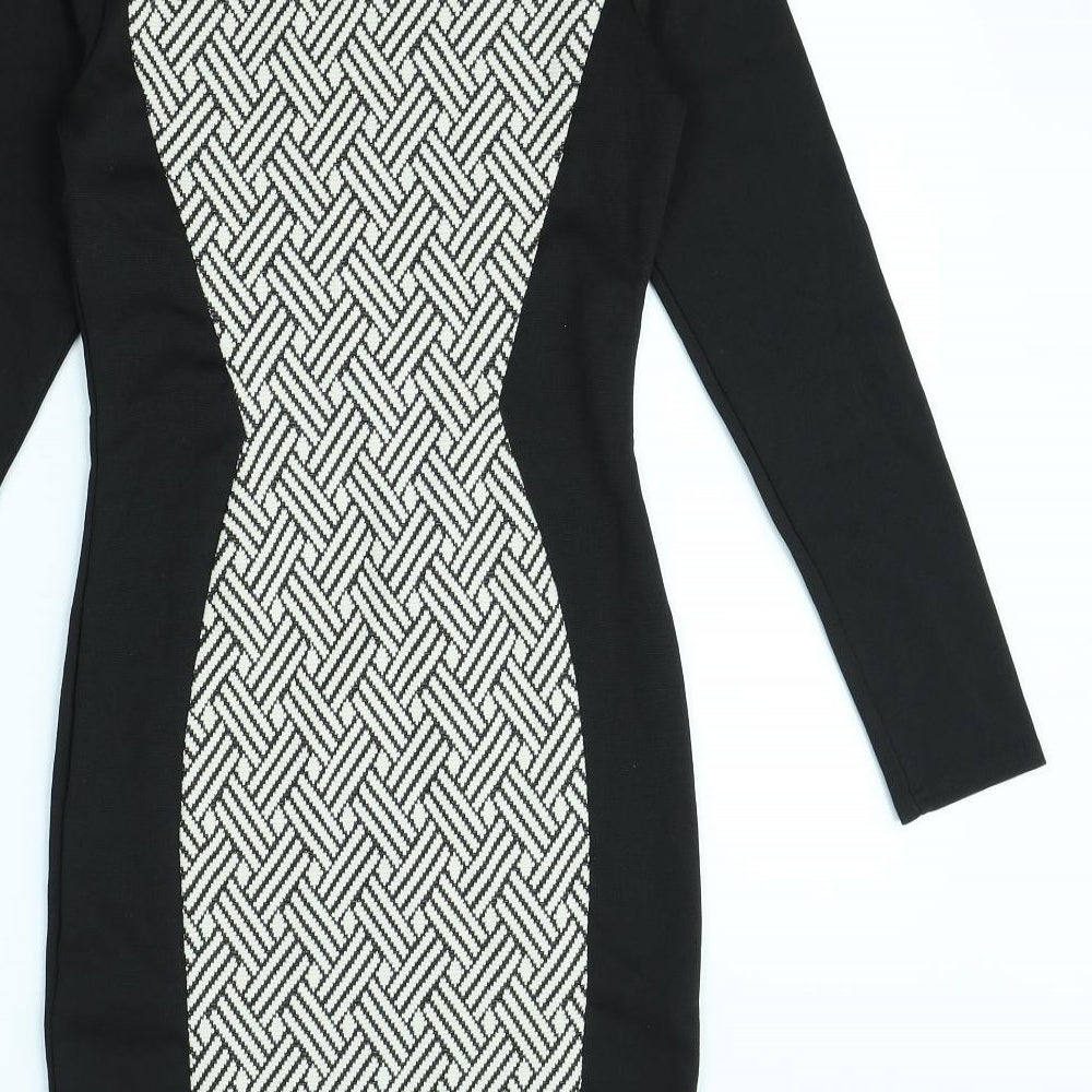 H&M Womens Black   Pencil Dress  Size 12