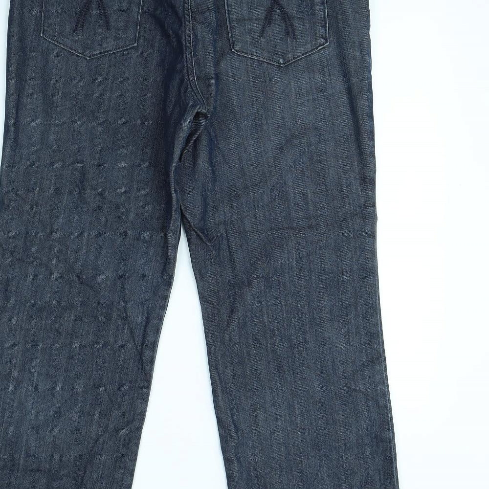 m&s Womens Blue   Straight Jeans Size 12 L30 in
