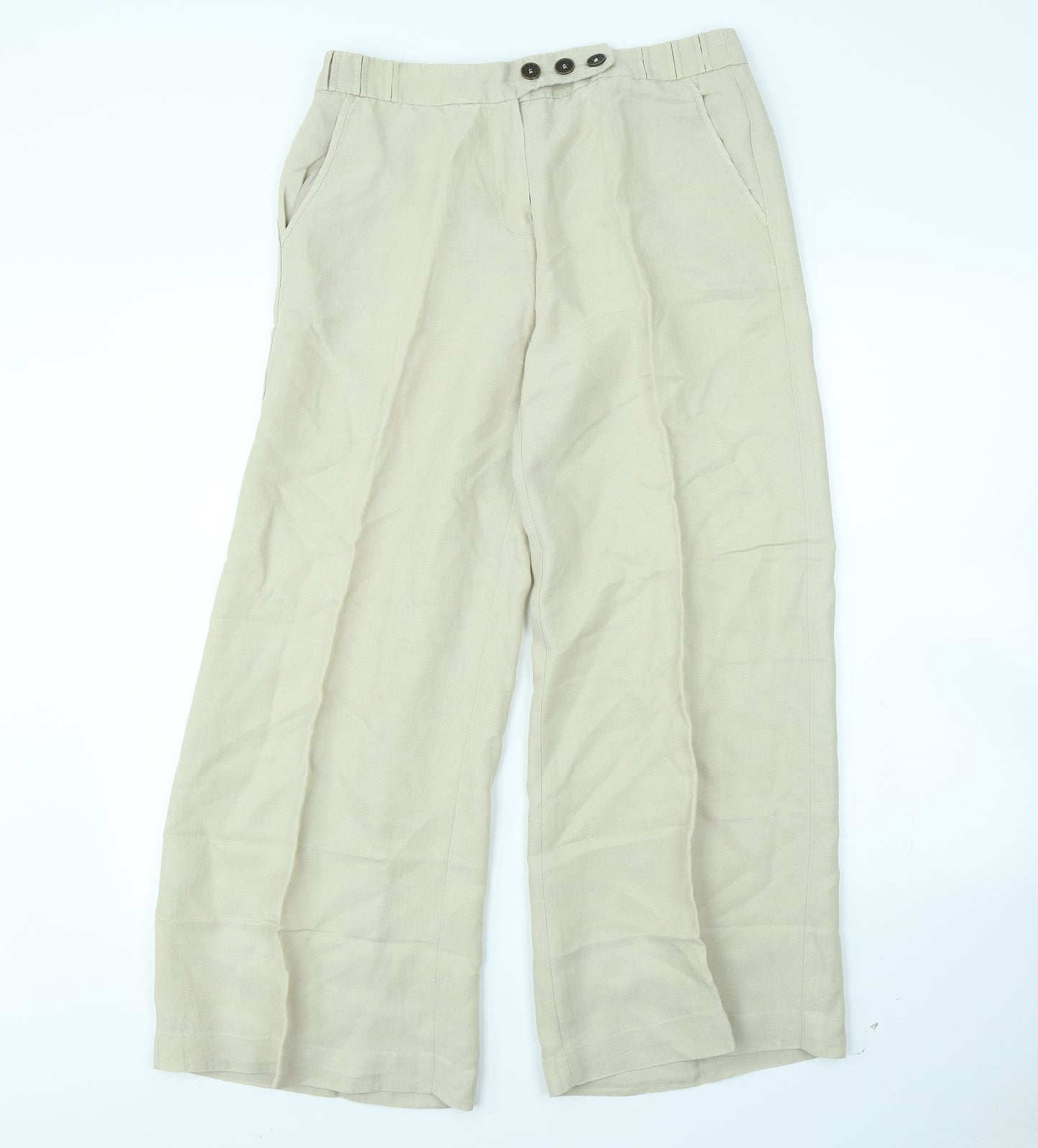 Per Una Womens Beige   Trousers  Size 12 L30 in