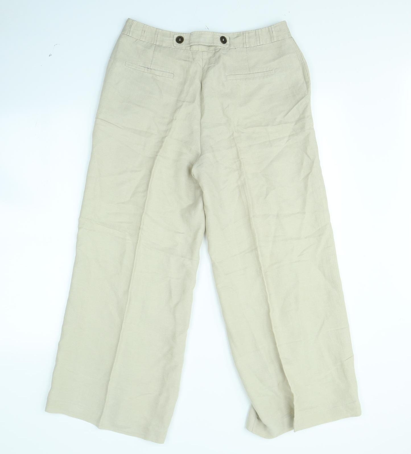 Per Una Womens Beige   Trousers  Size 12 L30 in