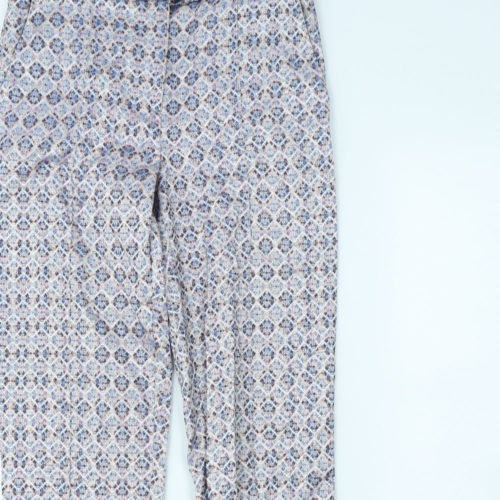 Topshop Womens Multicoloured Geometric  Trousers  Size 10 L30 in