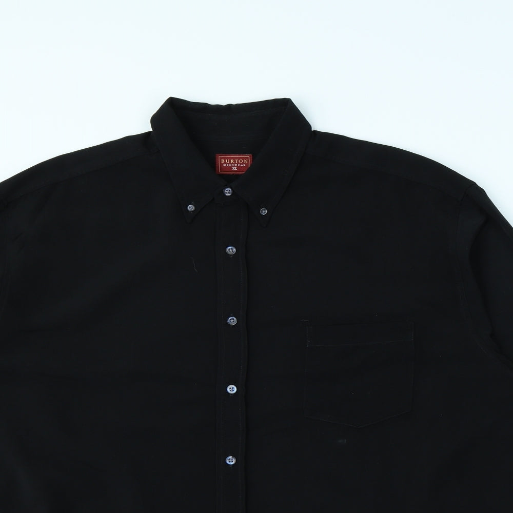 Burton Mens Black    Dress Shirt Size XL