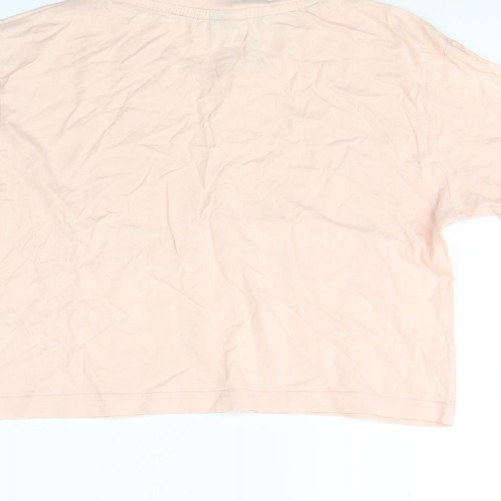 ellesse Womens Pink   Cropped T-Shirt Size 4
