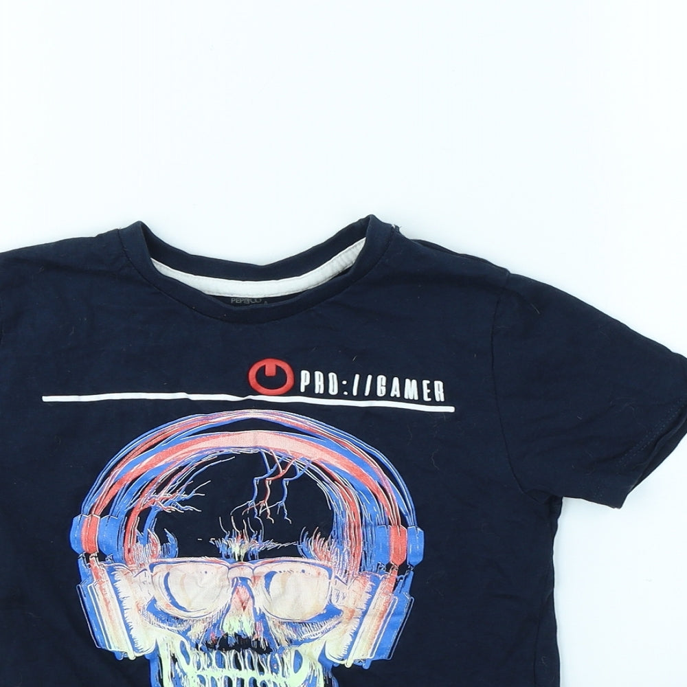 PEP&co Boys Blue   Basic T-Shirt Size 7 Years