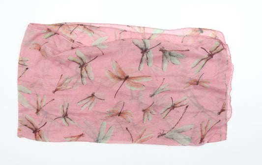 Front view of Preworn women’s pink animal print shawl/wrap