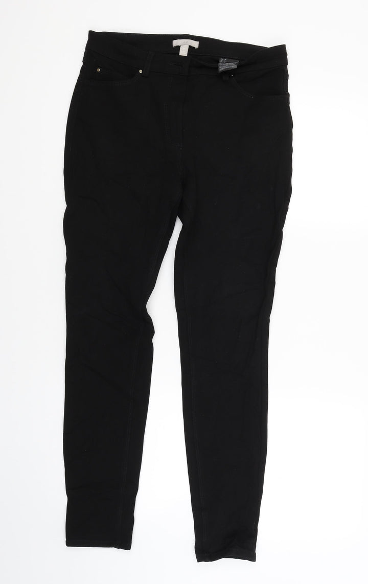 H&M Womens Black Trousers Size 10 L27 in