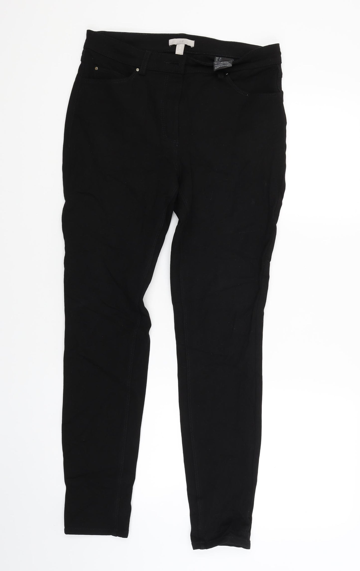 H&M Womens Black   Trousers  Size 10 L27 in