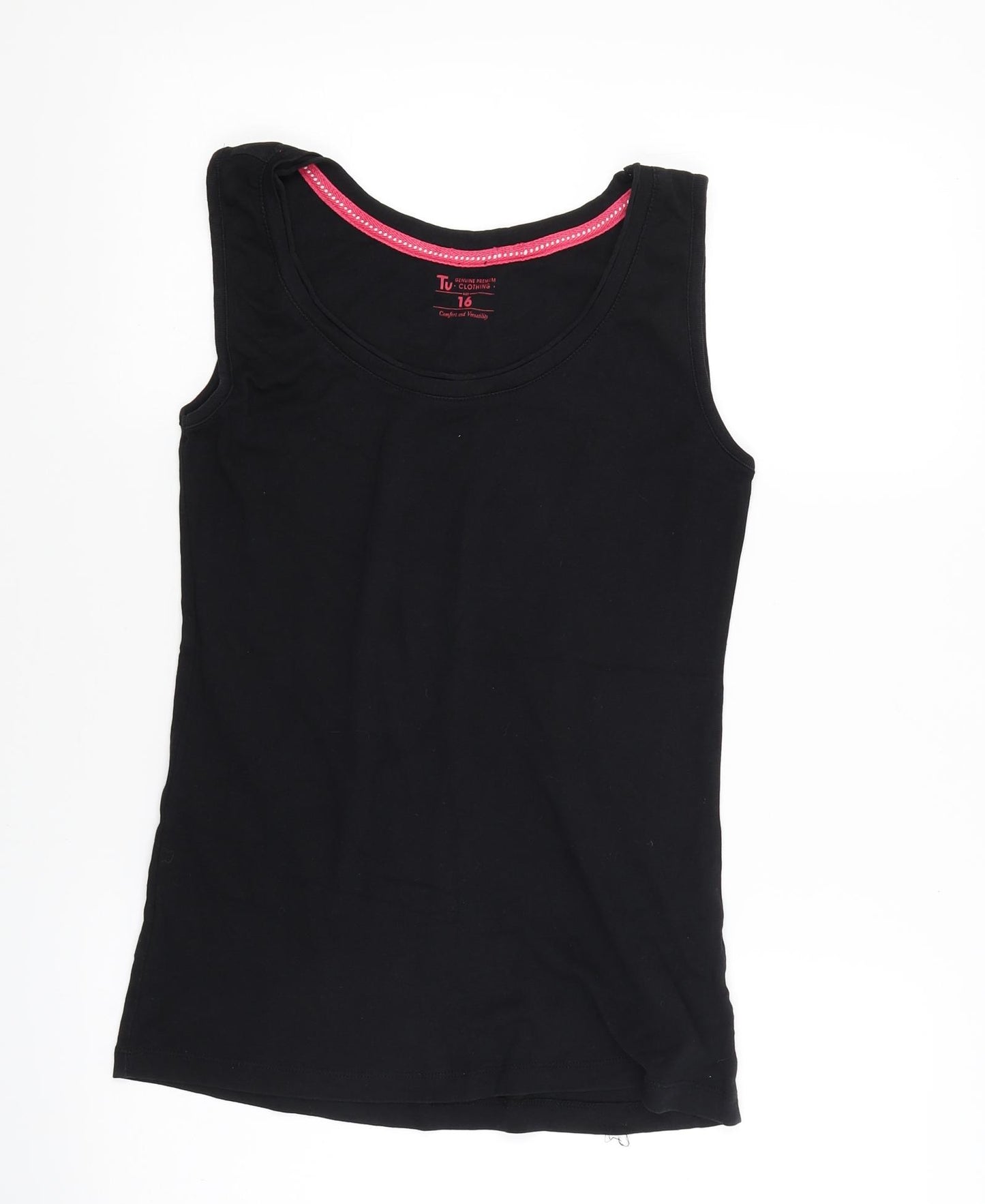 TU Womens Black   Basic Tank Size 16