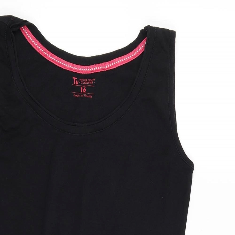 TU Womens Black   Basic Tank Size 16