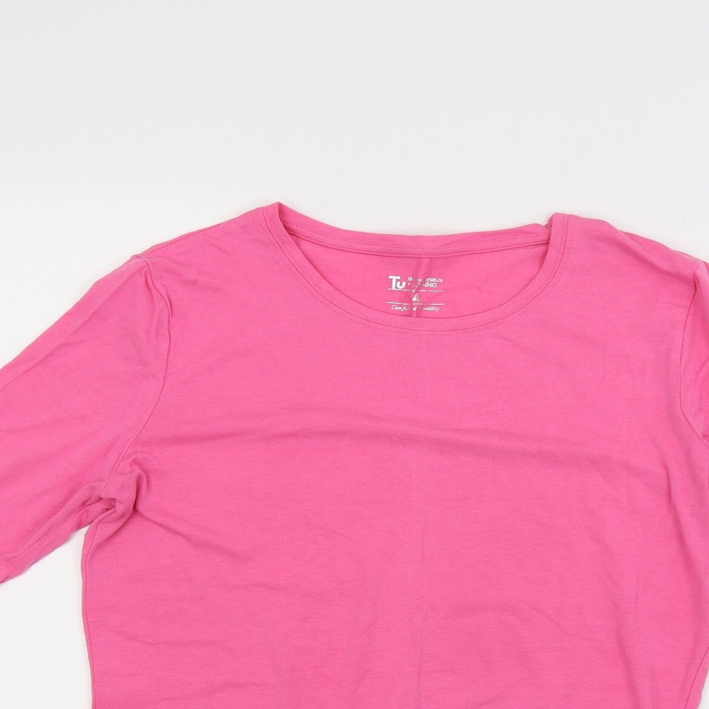 TU Womens Pink   Basic T-Shirt Size 14