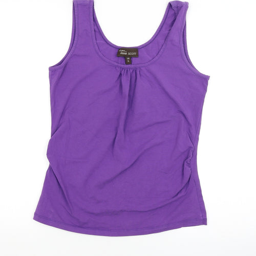 anna scott Womens Purple   Basic Tank Size XL