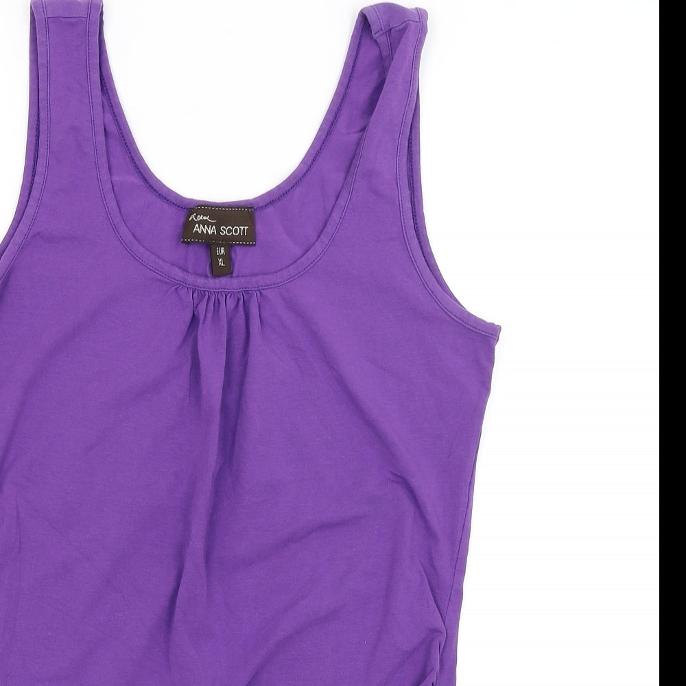 anna scott Womens Purple   Basic Tank Size XL