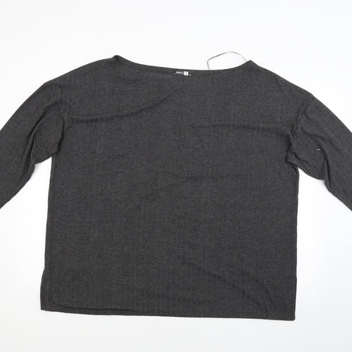 Pep & Co Womens Grey Striped  Pullover Jumper Size 18