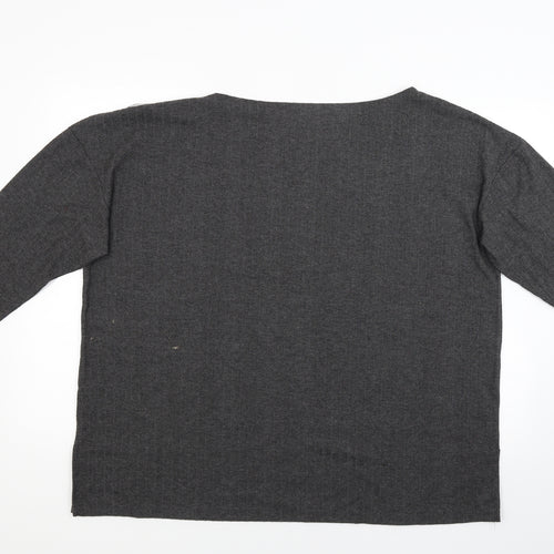 Pep & Co Womens Grey Striped  Pullover Jumper Size 18