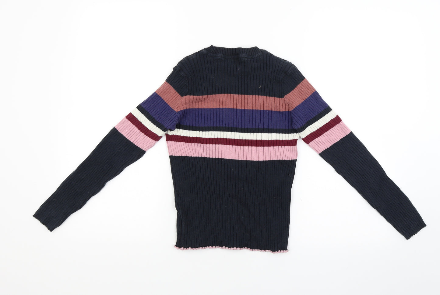 M&S Girls Beige Striped  Pullover Jumper Size 10-11 Years