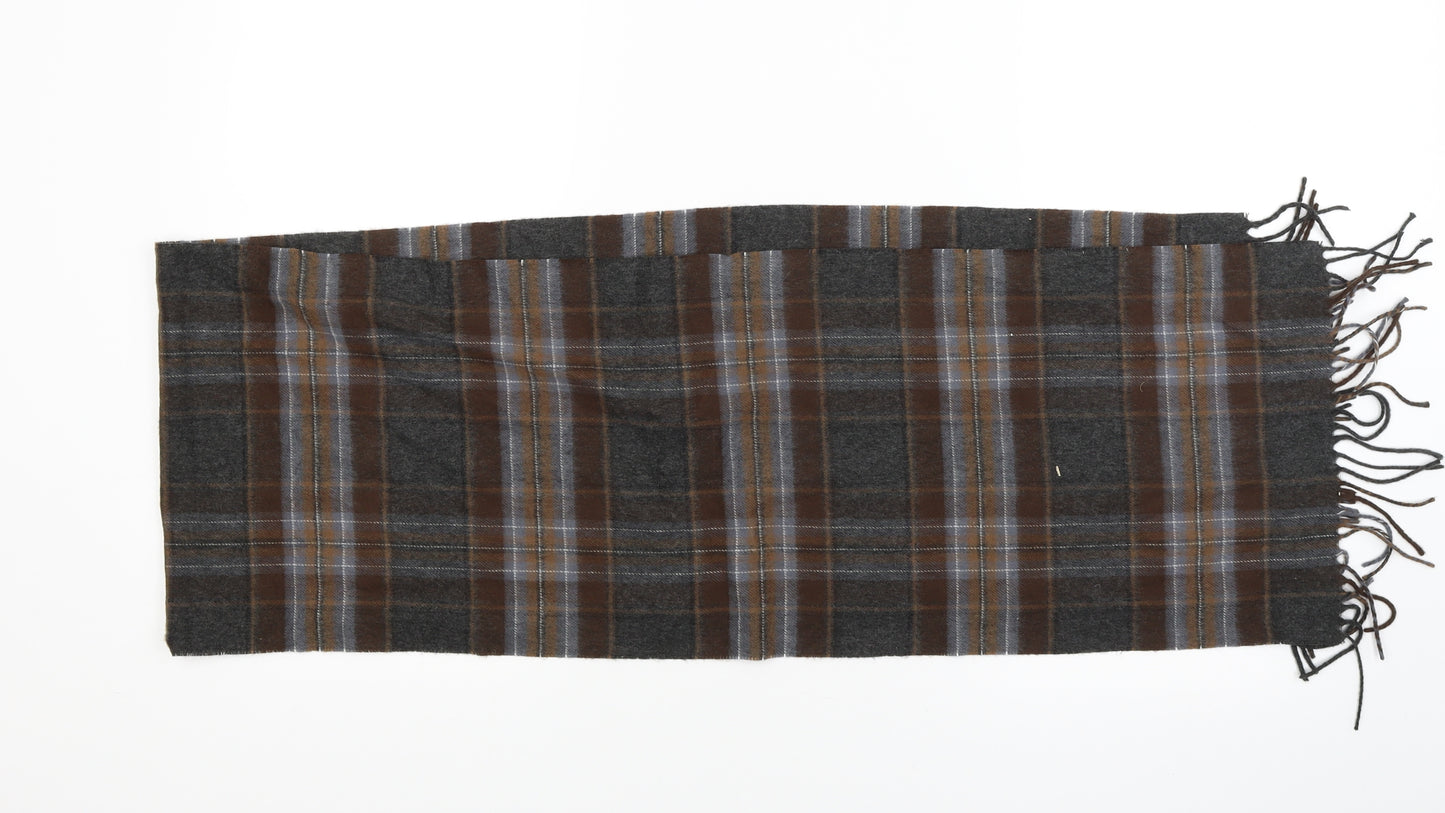 Preworn Womens Brown Plaid   Scarf