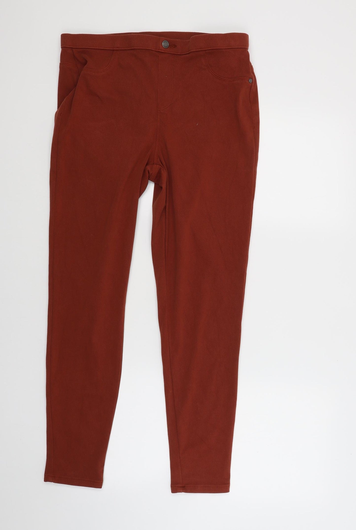 George Womens Brown   Chino Trousers Size 14 L27 in