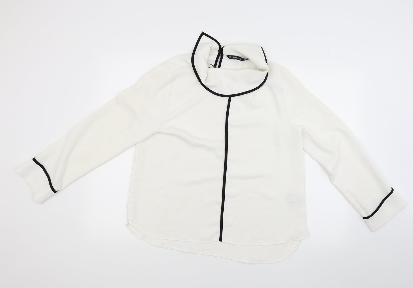 Zara Basic Womens White   Basic Blouse Size L